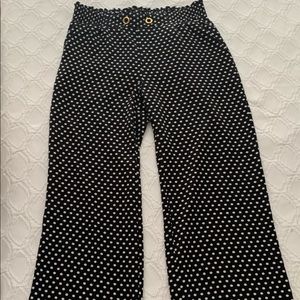 Wide leg black/white polka dots never worn